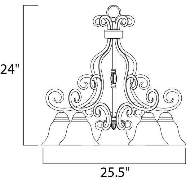 Manor 5-Light 25.5 Wide Oil Rubbed Bronze Chandelier